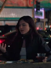 Monica Barbaro Crime 101 Leather Black Jacket